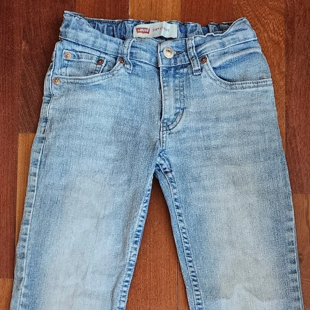 Levi's 514 Kids Light Wash Straight Jeans Size 8